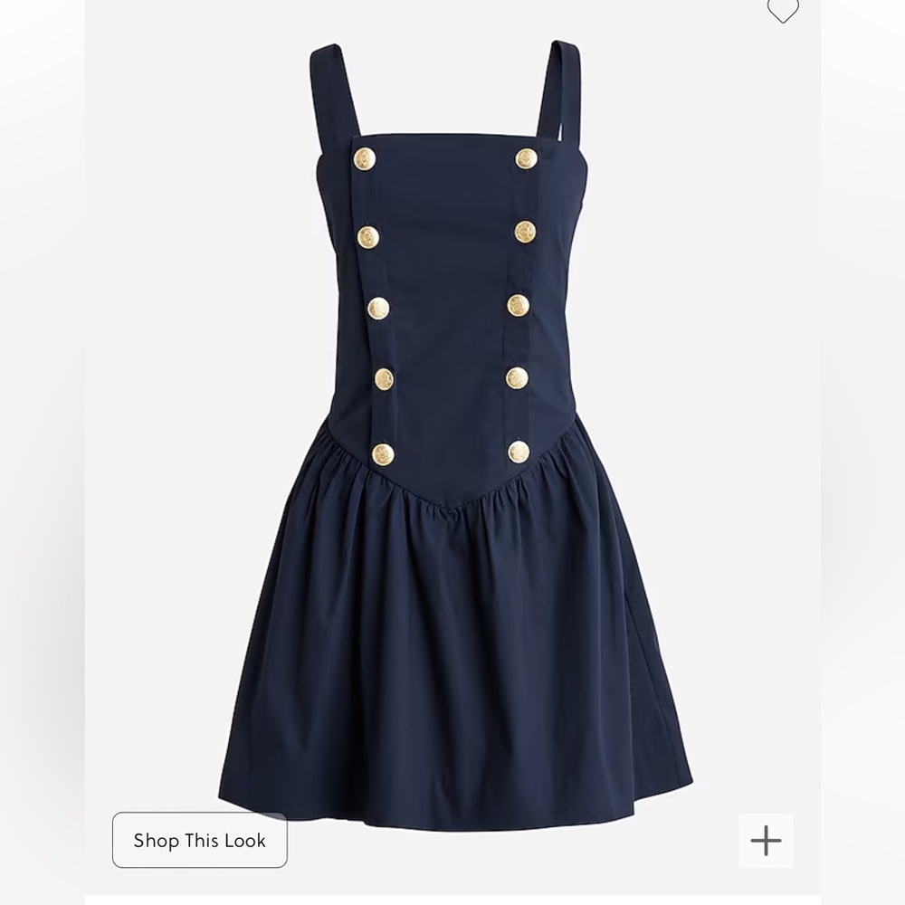 Sailor mini dress in stretch cotton poplin NWT